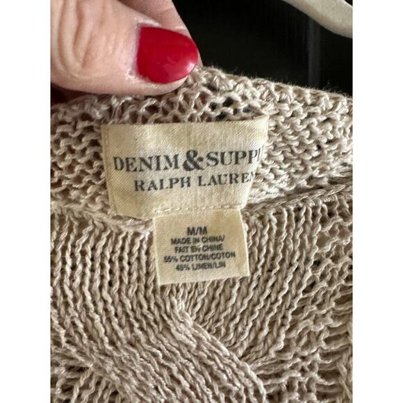 DENIM & SUPPLY Ralph Lauren Women's Cotton linen Knit Sweater Size Medium - Picture 2 of 10
